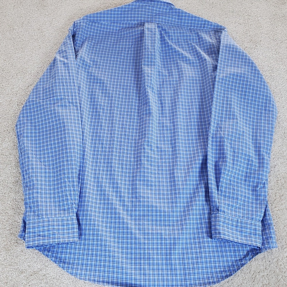 Ralph Lauren Men's Button Down Shirt Size M Blue Check Long Sleeve - Picture 14 of 15